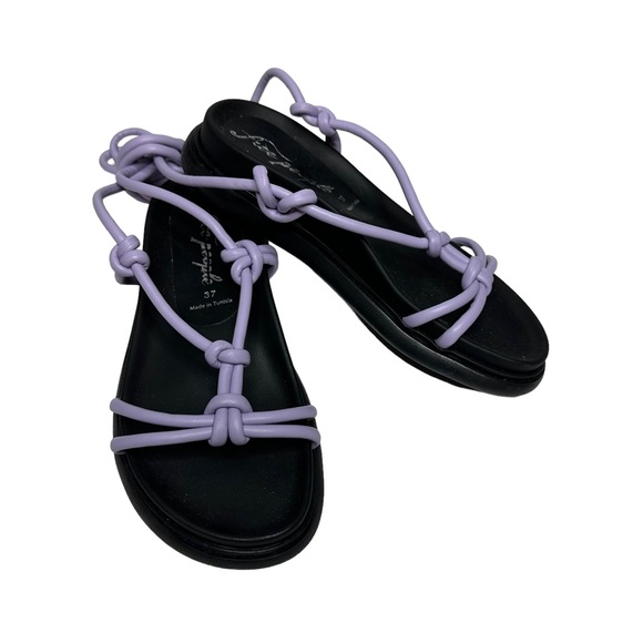 FINAL Last Chance NWOT Free People Below Deck Wrap Sandals in Orchid 37 - Picture 6 of 12